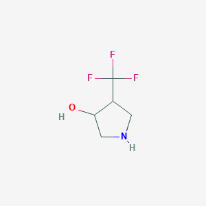 molecular formula C5H8F3NO B13297861 4-(Trifluoromethyl)pyrrolidin-3-ol 