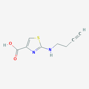 molecular formula C8H8N2O2S B13297871 2-[(But-3-yn-1-yl)amino]-1,3-thiazole-4-carboxylic acid 