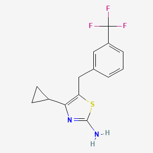 4-Cyclopropyl-5-{[3-(trifluoromethyl)phenyl]methyl}-1,3-thiazol-2-amine