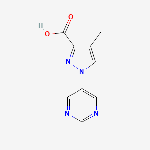 4-methyl-1-(pyrimidin-5-yl)-1H-pyrazole-3-carboxylic acid