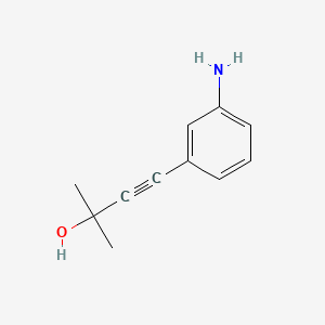 B1329792 4-(3-Aminophenyl)-2-methyl-3-butyn-2-ol CAS No. 69088-96-6