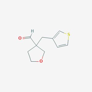 3-(Thiophen-3-ylmethyl)oxolane-3-carbaldehyde