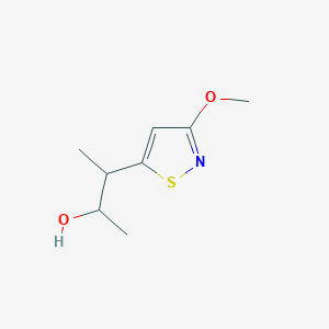 molecular formula C8H13NO2S B13298019 3-(3-Methoxy-1,2-thiazol-5-yl)butan-2-ol 