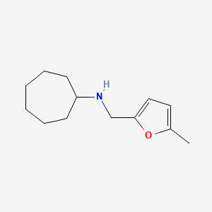 molecular formula C13H21NO B13298034 N-[(5-methylfuran-2-yl)methyl]cycloheptanamine 