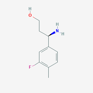 (3R)-3-amino-3-(3-fluoro-4-methylphenyl)propan-1-ol