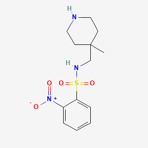 N-[(4-Methylpiperidin-4-yl)methyl]-2-nitrobenzene-1-sulfonamide