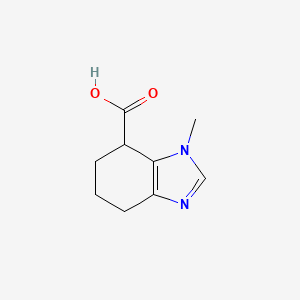 molecular formula C9H12N2O2 B13298158 1-Methyl-4,5,6,7-tetrahydro-1H-1,3-benzodiazole-7-carboxylic acid 