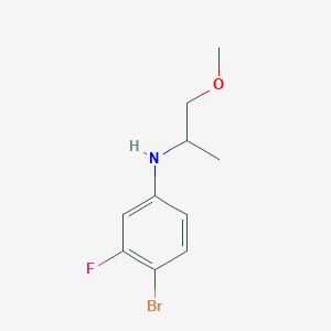 molecular formula C10H13BrFNO B13298239 4-bromo-3-fluoro-N-(1-methoxypropan-2-yl)aniline 