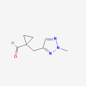 1-[(2-Methyl-2H-1,2,3-triazol-4-yl)methyl]cyclopropane-1-carbaldehyde