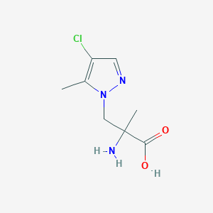 2-amino-3-(4-chloro-5-methyl-1H-pyrazol-1-yl)-2-methylpropanoic acid