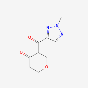 molecular formula C9H11N3O3 B13298310 3-(2-Methyl-2H-1,2,3-triazole-4-carbonyl)oxan-4-one 