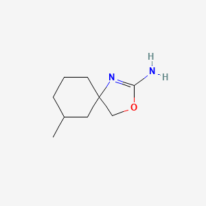 molecular formula C9H16N2O B13298370 7-Methyl-3-oxa-1-azaspiro[4.5]dec-1-en-2-amine 