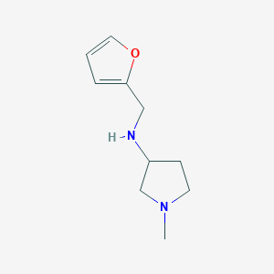 molecular formula C10H16N2O B13298376 N-(furan-2-ylmethyl)-1-methylpyrrolidin-3-amine 