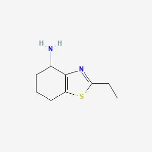 molecular formula C9H14N2S B13298425 2-Ethyl-4,5,6,7-tetrahydro-1,3-benzothiazol-4-amine 