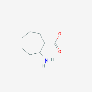 molecular formula C9H17NO2 B13298445 Methyl 2-aminocycloheptane-1-carboxylate 