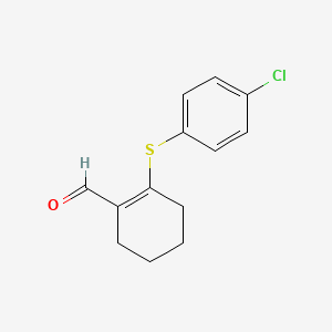 2-[(4-Chlorophenyl)thio]cyclohex-1-ene-1-carbaldehyde