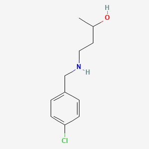 molecular formula C11H16ClNO B13298473 4-{[(4-Chlorophenyl)methyl]amino}butan-2-ol 