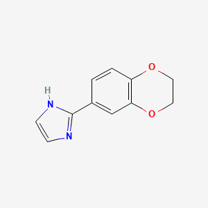 molecular formula C11H10N2O2 B13298475 2-(2,3-Dihydro-1,4-benzodioxin-6-yl)-1H-imidazole 