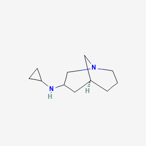 molecular formula C11H20N2 B13298491 (5S)-N-cyclopropyl-1-azabicyclo[3.3.1]nonan-3-amine CAS No. 1423043-72-4