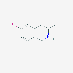 molecular formula C11H14FN B13298495 6-Fluoro-1,3-dimethyl-1,2,3,4-tetrahydroisoquinoline 