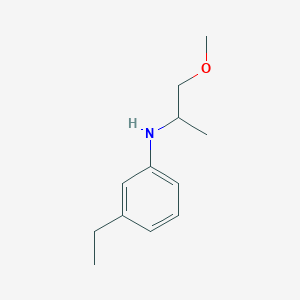 molecular formula C12H19NO B13298503 3-ethyl-N-(1-methoxypropan-2-yl)aniline 