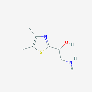 molecular formula C7H12N2OS B13298532 2-Amino-1-(dimethyl-1,3-thiazol-2-yl)ethan-1-ol 