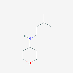 molecular formula C10H21NO B13298573 N-(3-methylbutyl)oxan-4-amine 