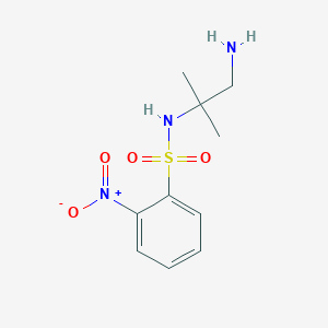 molecular formula C10H15N3O4S B13298581 N-(1-Amino-2-methylpropan-2-YL)-2-nitrobenzene-1-sulfonamide 