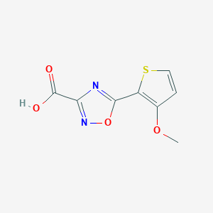 molecular formula C8H6N2O4S B13298627 5-(3-Methoxythiophen-2-yl)-1,2,4-oxadiazole-3-carboxylic acid 