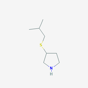 3-[(2-Methylpropyl)sulfanyl]pyrrolidine