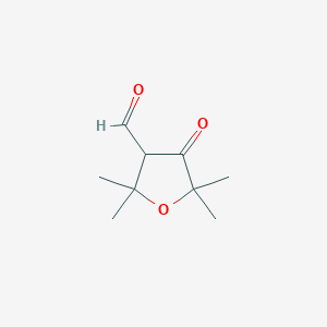 2,2,5,5-Tetramethyl-4-oxooxolane-3-carbaldehyde