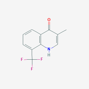 molecular formula C11H8F3NO B13298773 3-Methyl-8-(trifluoromethyl)quinolin-4-ol 