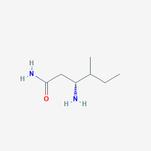 (3R)-3-amino-4-methylhexanamide