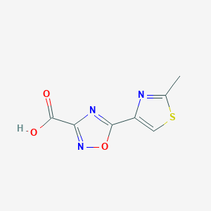 molecular formula C7H5N3O3S B13298788 5-(2-Methylthiazol-4-yl)-1,2,4-oxadiazole-3-carboxylic acid 