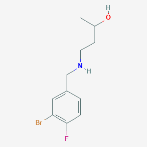 4-{[(3-Bromo-4-fluorophenyl)methyl]amino}butan-2-ol