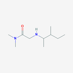 molecular formula C10H22N2O B13298794 N,N-Dimethyl-2-[(3-methylpentan-2-yl)amino]acetamide 