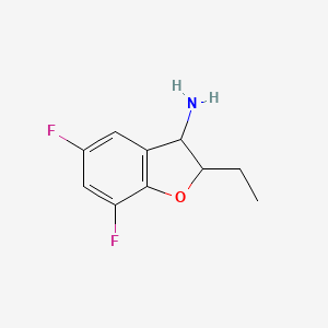 2-Ethyl-5,7-difluoro-2,3-dihydro-1-benzofuran-3-amine