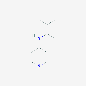 molecular formula C12H26N2 B13298806 1-methyl-N-(3-methylpentan-2-yl)piperidin-4-amine 