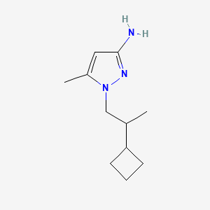 molecular formula C11H19N3 B13298817 1-(2-Cyclobutylpropyl)-5-methyl-1H-pyrazol-3-amine 