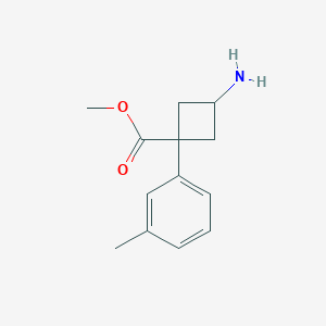 Methyl 3-amino-1-(3-methylphenyl)cyclobutane-1-carboxylate