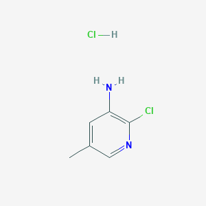 molecular formula C6H8Cl2N2 B13298832 2-Chloro-5-methylpyridin-3-amine hydrochloride 