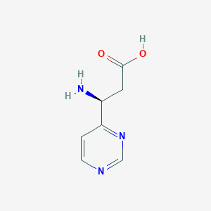 molecular formula C7H9N3O2 B13298878 (3S)-3-amino-3-(pyrimidin-4-yl)propanoic acid 