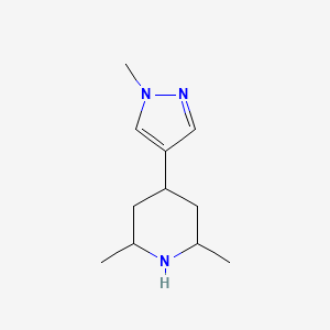 2,6-Dimethyl-4-(1-methyl-1H-pyrazol-4-yl)piperidine