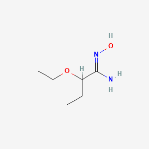 molecular formula C6H14N2O2 B13298930 2-ethoxy-N'-hydroxybutanimidamide 