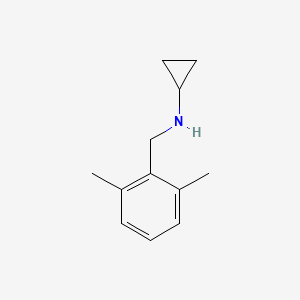 molecular formula C12H17N B13298934 N-[(2,6-dimethylphenyl)methyl]cyclopropanamine 