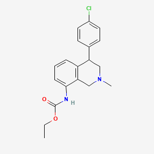 molecular formula C19H21ClN2O2 B1329895 Ethyl N-[4-(4-chlorophenyl)-2-methyl-3,4-dihydro-1H-isoquinolin-8-yl]carbamate 