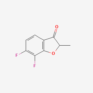 molecular formula C9H6F2O2 B13298969 6,7-Difluoro-2-methyl-2,3-dihydro-1-benzofuran-3-one 