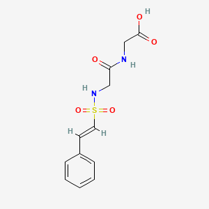 molecular formula C12H14N2O5S B13298975 2-[2-(2-Phenylethenesulfonamido)acetamido]acetic acid 