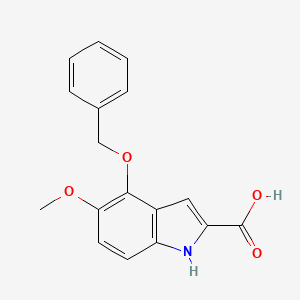 molecular formula C17H15NO4 B13298991 4-(Benzyloxy)-5-methoxy-1H-indole-2-carboxylic acid 