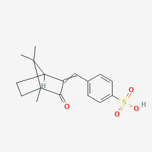 molecular formula C17H20O4S B1329900 二亚苄基樟脑磺酸 CAS No. 56039-58-8